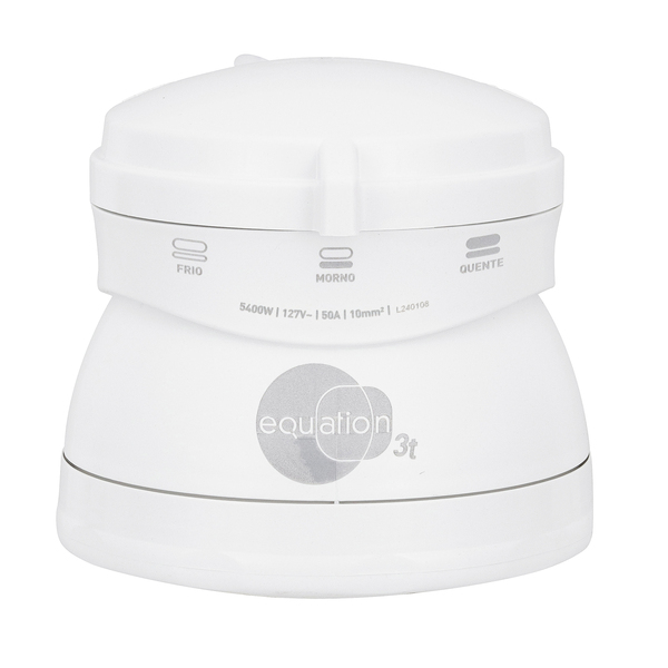Chuveiro Elétrico Multitemperatura 127v (110v) 5400w Branco Redondo 3T Equation