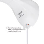 Chuveiro Elétrico Multitemperatura 127v (110v) 5500w Branco Redondo Optima 8T Hydra - Imagem 5