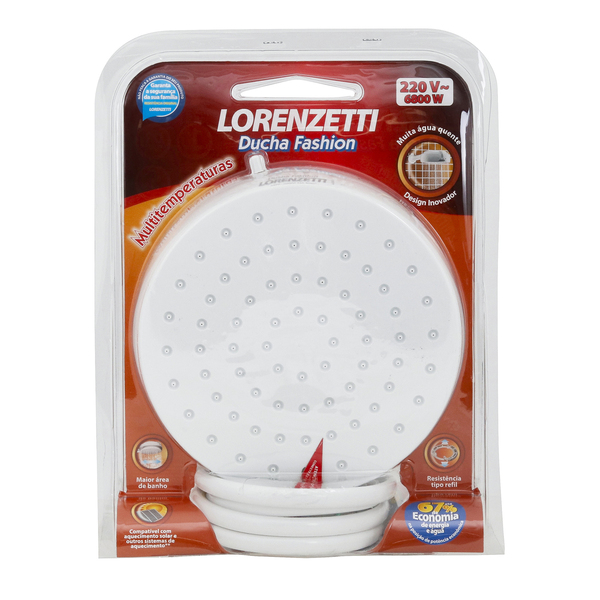 Chuveiro Elétrico Multitemperatura 220v 6800w Branco Redondo Fashion Lorenzetti - Imagem 8