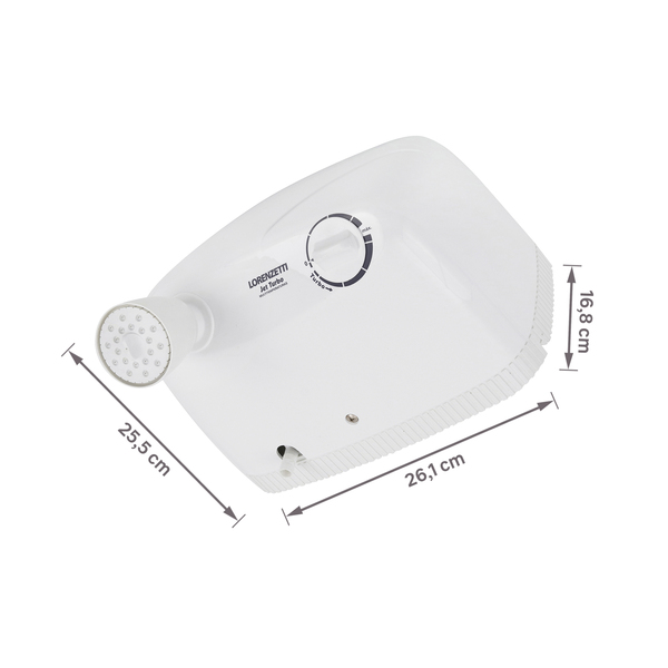 Chuveiro Elétrico Multitemperatura 220v 7800w Branco Redondo com Pressurizador Jet Turbo Lorenzetti - Imagem 9