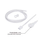 Chuveiro Elétrico Híbrido Eletrônico com Visor Digital 127v (110v) 5500w Branco Quadrado Ducali Premium Digital Zagonel - Imagem 8