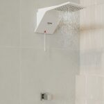Chuveiro Elétrico Eletrônico 127v (110v) 5500w Branco Quadrado Ducali Zagonel - Imagem 2