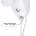 Chuveiro Elétrico Eletrônico 127v (110v) 5500w Branco Redondo Susie Equation - Imagem 5