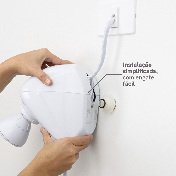 Chuveiro Elétrico Eletrônico 127v (110v) 5500w Branco Redondo Susie Equation - Imagem 4