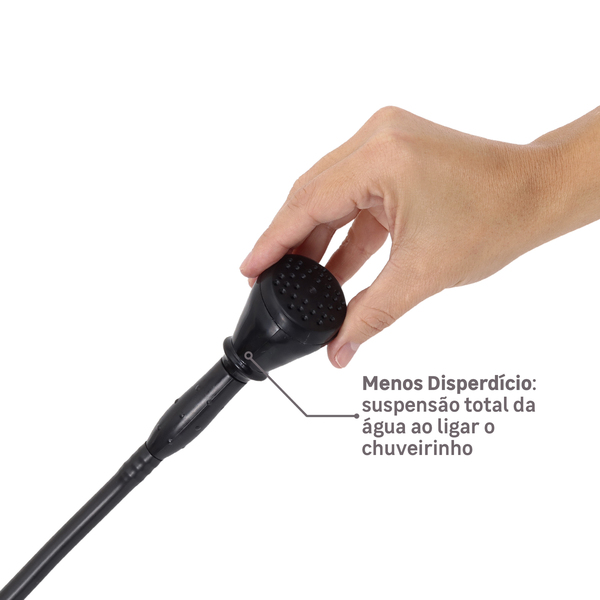 Chuveiro Elétrico Eletrônico 127v (110v) 5500w Preto Quadrado Ducali Zagonel - Imagem 6