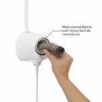 Chuveiro Elétrico Eletrônico 127v (110v) 3500w Branco Redondo com Resistência Blindada Advanced Lorenzetti - Imagem 4