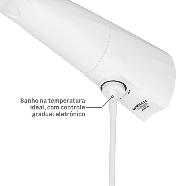 Chuveiro Elétrico Eletrônico 127v (110v) 3500w Branco Redondo com Resistência Blindada Advanced Lorenzetti - Imagem 5