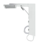 Chuveiro Elétrico Eletrônico 127v (110v) 5500w Branco e Cromado Quadrado Falls Hydra - Imagem 2