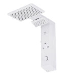Chuveiro Elétrico Eletrônico 127v (110v) 5500w Branco Quadrado Falls Hydra