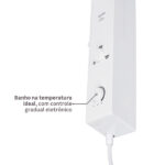 Chuveiro Elétrico Eletrônico 127v (110v) 5500w Branco Quadrado Falls Hydra - Imagem 8