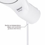 Chuveiro Elétrico Eletrônico 127v (110v) 5500w Branco Redondo Moment Zagonel - Imagem 3