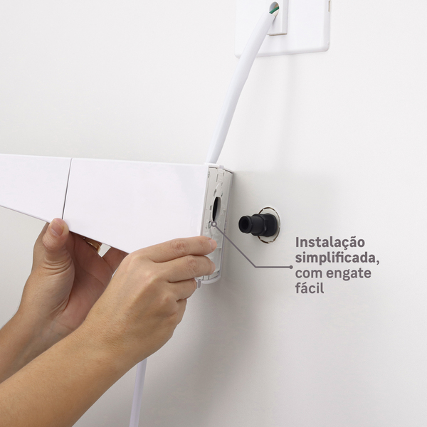 Chuveiro Elétrico Eletrônico com Visor Digital 127v (110v) 5500w Branco Quadrado Polo Plus Hydra - Imagem 3