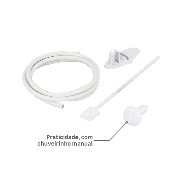 Chuveiro Elétrico Eletrônico com Visor Digital 127v (110v) 5500w Branco Quadrado Polo Plus Hydra - Imagem 6