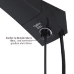 Chuveiro Elétrico Eletrônico 127v (110v) 5500w Preto Quadrado Polo Max Hydra - Imagem 5