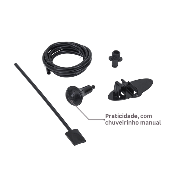 Chuveiro Elétrico Eletrônico 127v (110v) 5500w Preto Quadrado Polo Max Hydra - Imagem 7