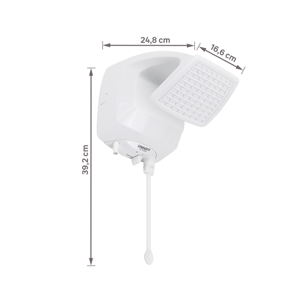Chuveiro Elétrico Eletrônico 220v 6800w Branco Quadrado Futura Lorenzetti - Imagem 7