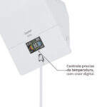 Chuveiro Elétrico Híbrido Eletrônico com Visor Digital 220v 7500w Branco Quadrado Ducali Premium Digital Zagonel - Imagem 7