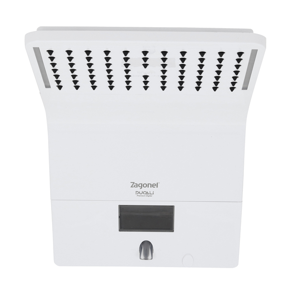 Chuveiro Elétrico Híbrido Eletrônico com Visor Digital 220v 7500w Branco Quadrado Ducali Premium Digital Zagonel - Imagem 4