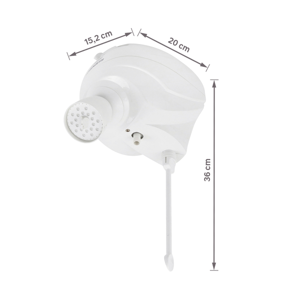 Chuveiro Elétrico Eletrônico 220v 7800w Branco Redondo Jet Control Lorenzetti - Imagem 7