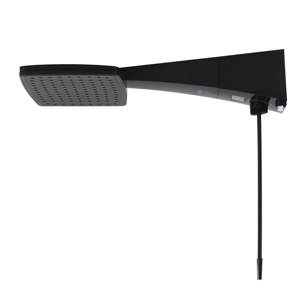 Chuveiro Elétrico Híbrido Eletrônico com Visor Digital 220v 7700w Preto Quadrado Polo Plus Hydra - Imagem 4