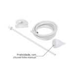 Chuveiro Elétrico Eletrônico 220v 6800w Branco Redondo Luka Equation - Imagem 4