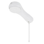 Chuveiro Elétrico Eletrônico 220v 6800w Branco Redondo Luka Equation