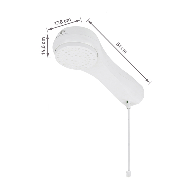 Chuveiro Elétrico Eletrônico 220v 6800w Branco Redondo Luka Equation - Imagem 5
