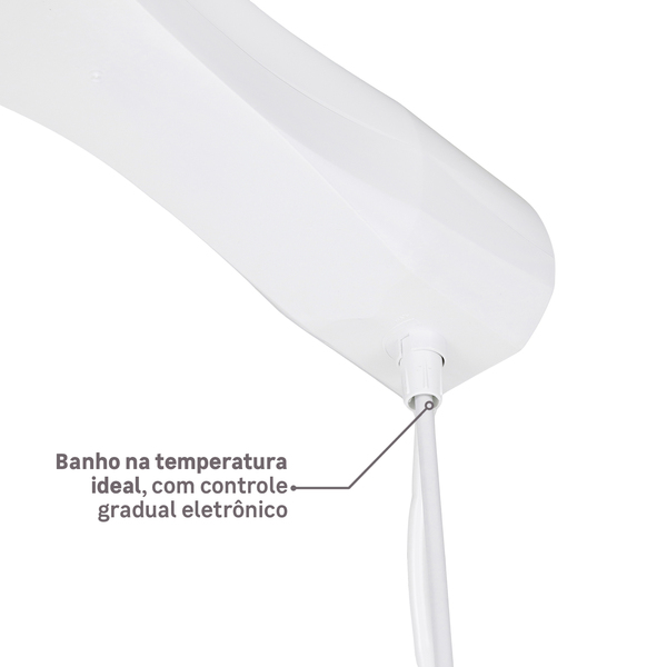 Chuveiro Elétrico Eletrônico 220v 6800w Branco Redondo Luka Equation - Imagem 3