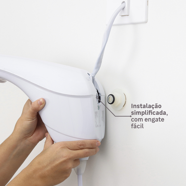 Chuveiro Elétrico Eletrônico 220v 7500w Branco Redondo Foz Equation - Imagem 4