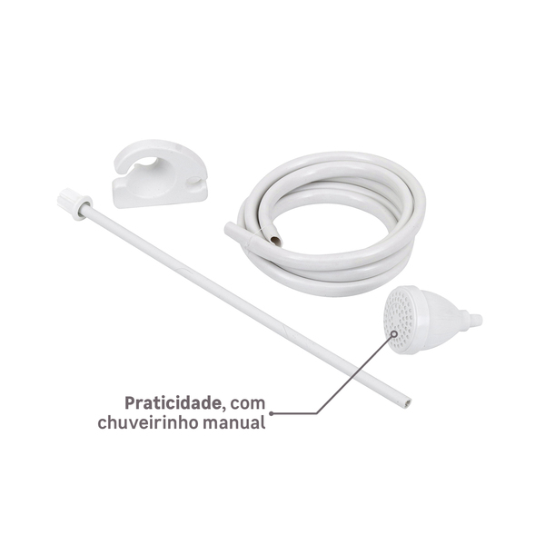 Chuveiro Elétrico Eletrônico 220v 7500w Branco Redondo Luka Equation - Imagem 4