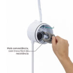 Chuveiro Elétrico Eletrônico 220v 7500w Branco Redondo Moment Zagonel - Imagem 4