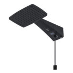 Chuveiro Elétrico Eletrônico com Visor Digital 220v 7700w Preto Quadrado Polo Plus Hydra
