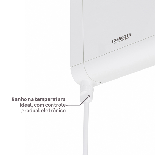 Chuveiro Elétrico Eletrônico 127v (110v) 5500w Branco Quadrado Acqua Duo Ultra Lorenzetti - Imagem 8