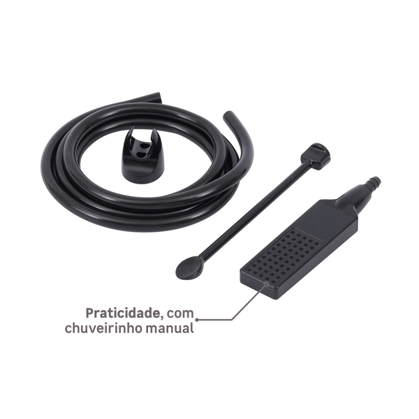 Chuveiro Elétrico Eletrônico 127v (110v) 5500w Preto e Cromado Quadrado Acqua Duo Ultra Lorenzetti - Imagem 10