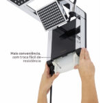 Chuveiro Elétrico Eletrônico 127v (110v) 5500w Preto e Cromado Quadrado Acqua Duo Ultra Lorenzetti - Imagem 7
