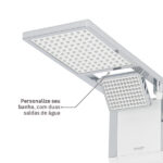 Chuveiro Elétrico Eletrônico 127v (110v) 5500w Branco e Cromado Quadrado Acqua Duo Ultra Lorenzetti - Imagem 7