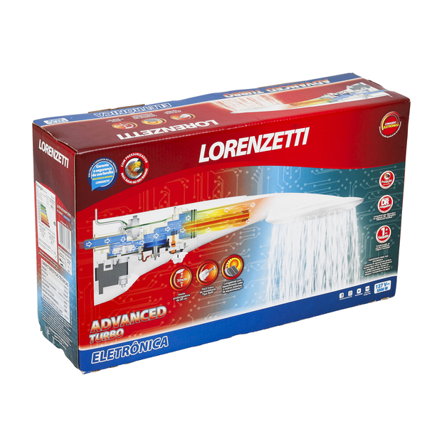 Chuveiro Elétrico Eletrônico 127v (110v) 5500w Branco Redondo com Pressurizador Advanced Lorenzetti - Imagem 6