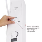 Chuveiro Elétrico Eletrônico com Visor Digital 127v (110v) 5500w Branco Quadrado Falls Digital Hydra - Imagem 7
