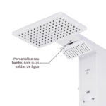 Chuveiro Elétrico Eletrônico com Visor Digital 127v (110v) 5500w Branco Quadrado Falls Digital Hydra - Imagem 6