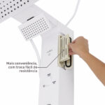 Chuveiro Elétrico Eletrônico com Visor Digital 127v (110v) 5500w Branco Quadrado Falls Digital Hydra - Imagem 5