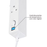 Chuveiro Elétrico Eletrônico com Visor Digital 127v (110v) 5500w Branco Quadrado Falls Digital Hydra - Imagem 9