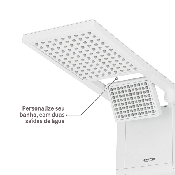 Chuveiro Elétrico Eletrônico 220v 6800w Branco Quadrado Acqua Duo Ultra Lorenzetti - Imagem 7
