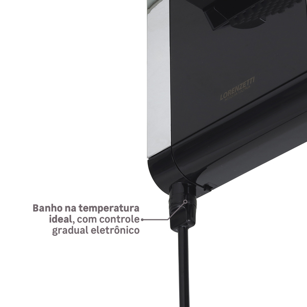 Chuveiro Elétrico Eletrônico 220v 6800w Preto e Cromado Quadrado Acqua Duo Ultra Lorenzetti - Imagem 8