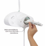 Chuveiro Elétrico Eletrônico 220v 7500w Branco Redondo com Pressurizador Top Jet Lorenzetti - Imagem 5
