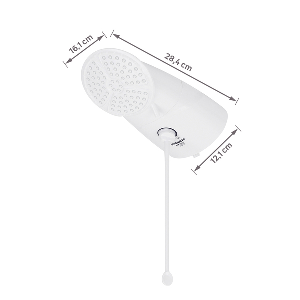 Chuveiro Elétrico Eletrônico 220v 7500w Branco Redondo Top Jet Lorenzetti - Imagem 7
