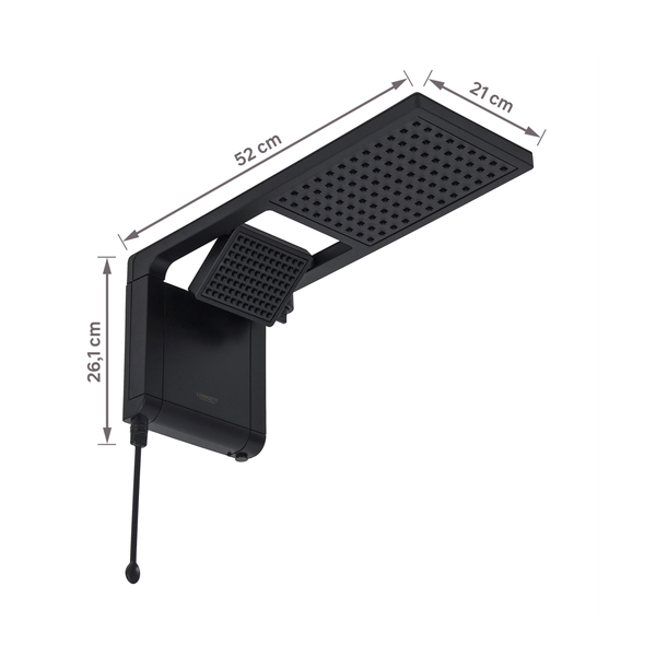 Chuveiro Elétrico Eletrônico 220v 7800w Preto Fosco Quadrado Acqua Duo Ultra Lorenzetti - Imagem 8