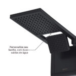 Chuveiro Elétrico Eletrônico 220v 7800w Preto Fosco Quadrado Acqua Duo Ultra Lorenzetti - Imagem 5