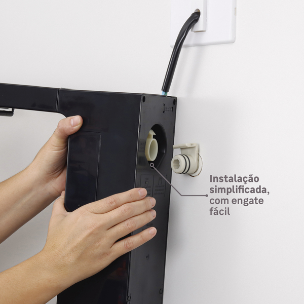 Chuveiro Elétrico Eletrônico 220v 7700w Preto e Cromado Quadrado Falls Hydra - Imagem 4