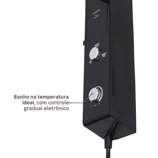 Chuveiro Elétrico Eletrônico 220v 7700w Preto e Cromado Quadrado Falls Hydra - Imagem 7
