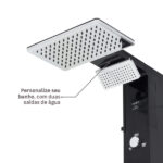 Chuveiro Elétrico Eletrônico 220v 7700w Preto e Cromado Quadrado Falls Hydra - Imagem 6